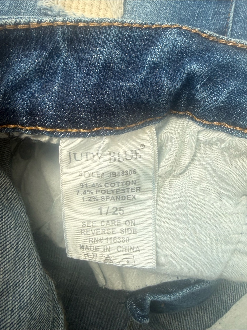 Judy Blue Jeans Women 25 Distressed Boyfriend Fit Dark Wash Boutique Preppy - Picture 11 of 13